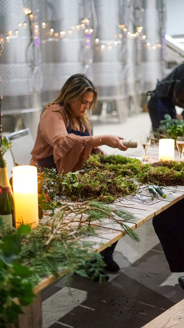 DECEMBER: Evening Wreath Making at The Grange Winery 05/12