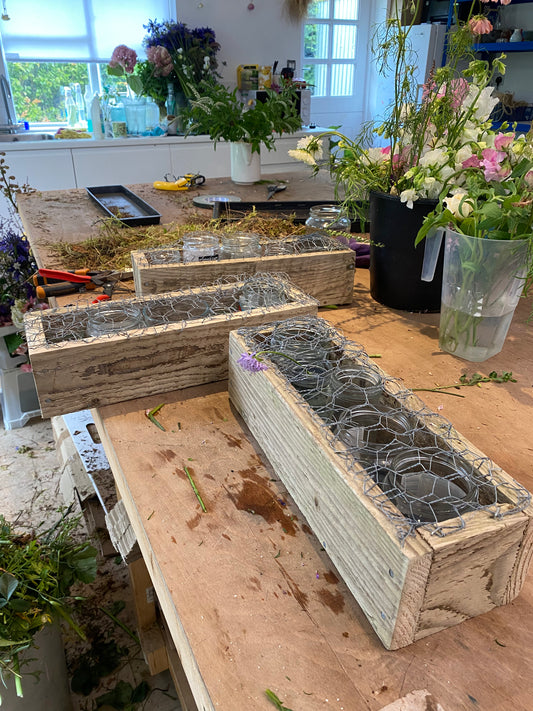 Rustic Wooden Meadow Boxes For Hire