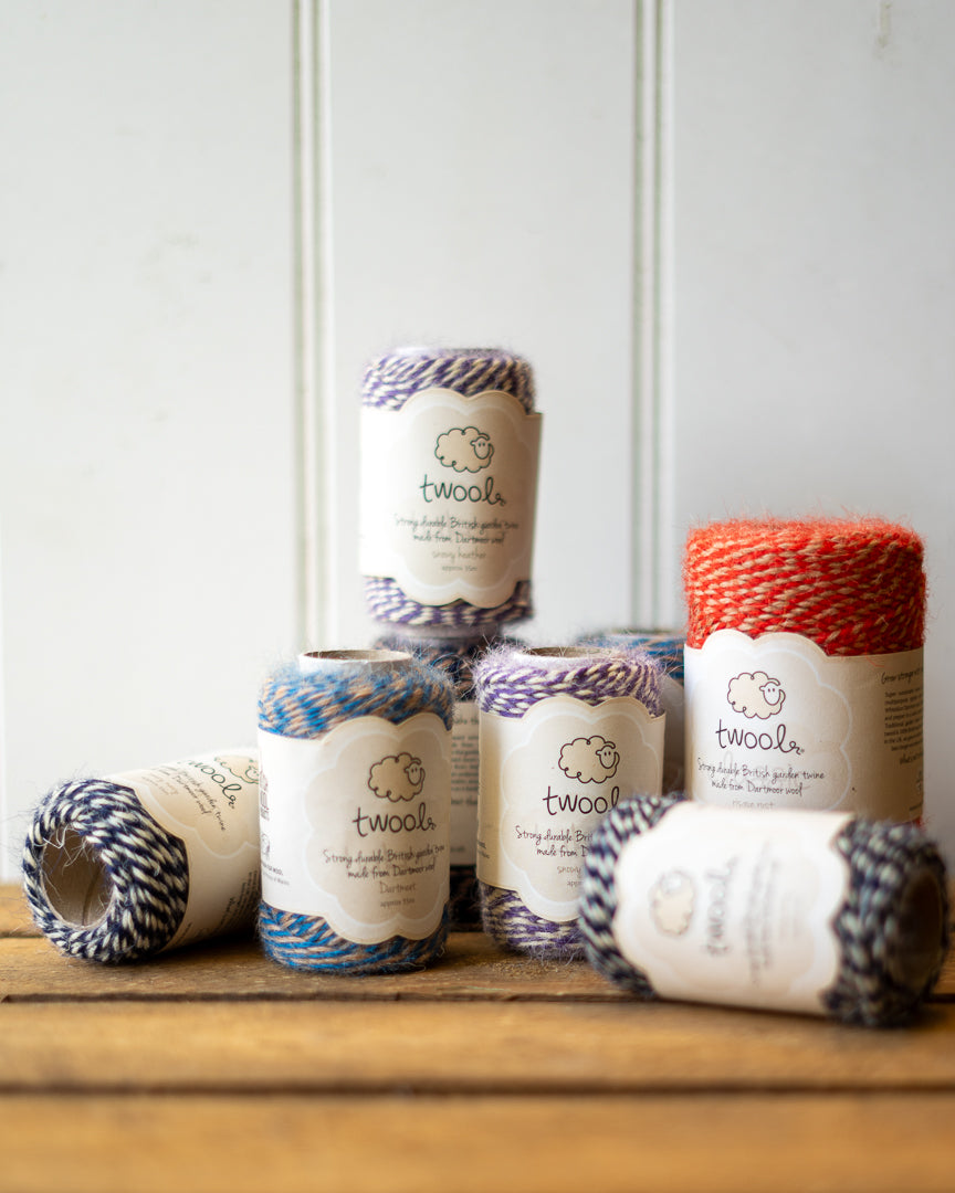 Twool - sustainable wool twine STRIPED – Stem and Green Flower 