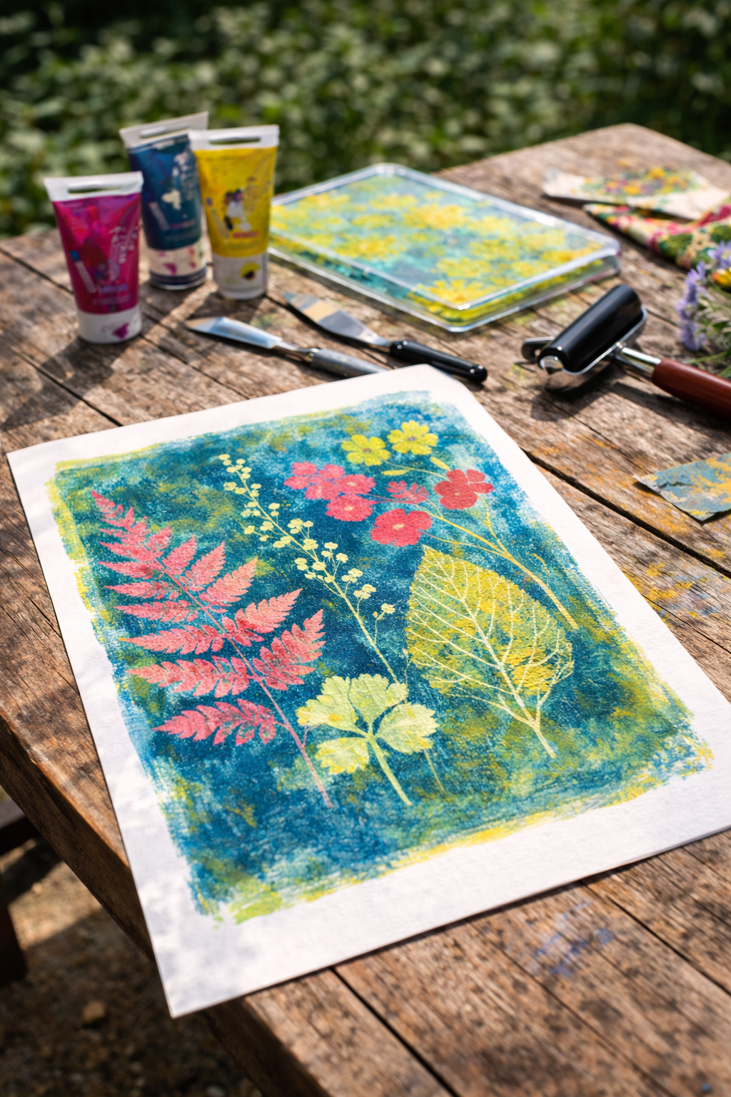 AUGUST: Floral Gelli Plate & Cyanotype Printing workshop 22/08
