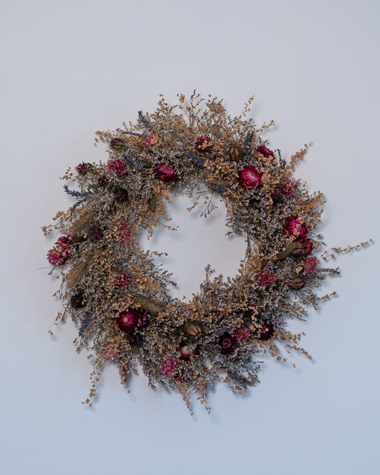 Everlasting Dried Flower Wreath - 10"