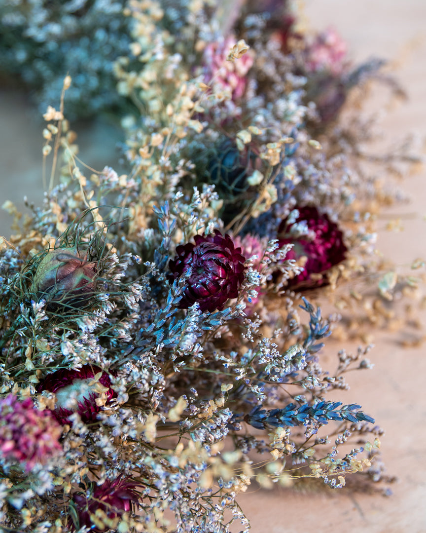 Everlasting Dried Flower Wreath - 15"
