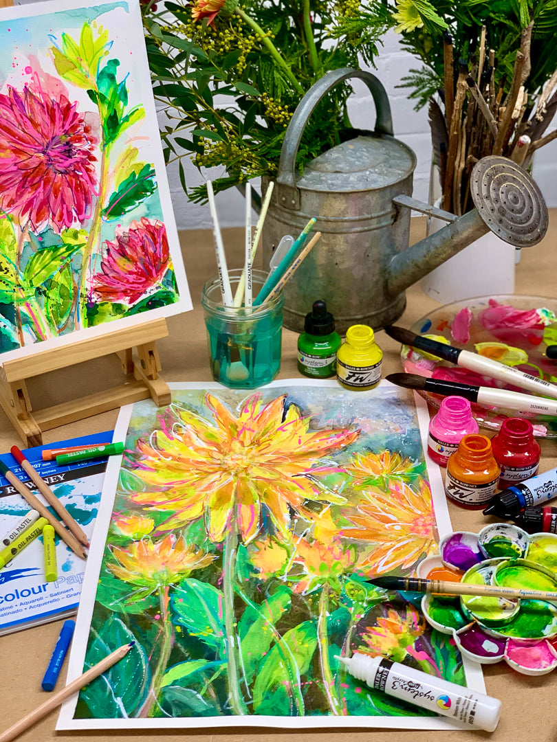 SEPTEMBER: Joy of Dahlias - Painting workshop 08/09